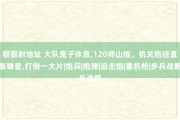 狠狠射地址 大队鬼子休息，120师山炮、机关炮径直轰畴昔，打倒一大片|炮兵|炮弹|迫击炮|重机枪|步兵战略