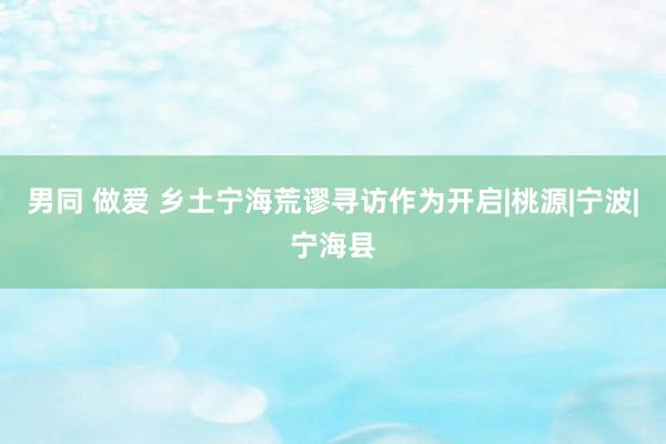 男同 做爱 乡土宁海荒谬寻访作为开启|桃源|宁波|宁海县