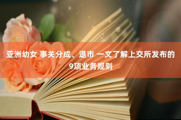 亚洲幼女 事关分成、退市 一文了解上交所发布的9项业务规则