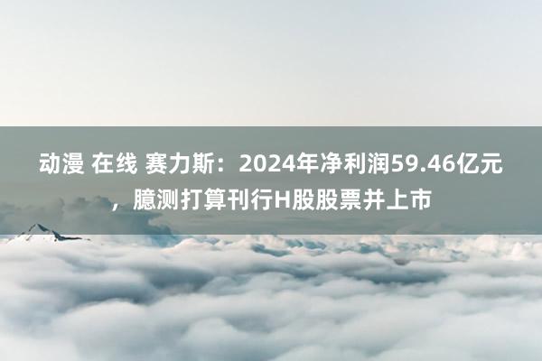动漫 在线 赛力斯：2024年净利润59.46亿元，臆测打算刊行H股股票并上市