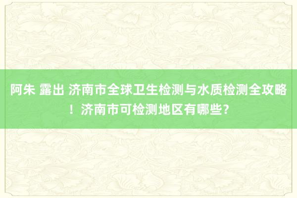 阿朱 露出 济南市全球卫生检测与水质检测全攻略！济南市可检测地区有哪些？